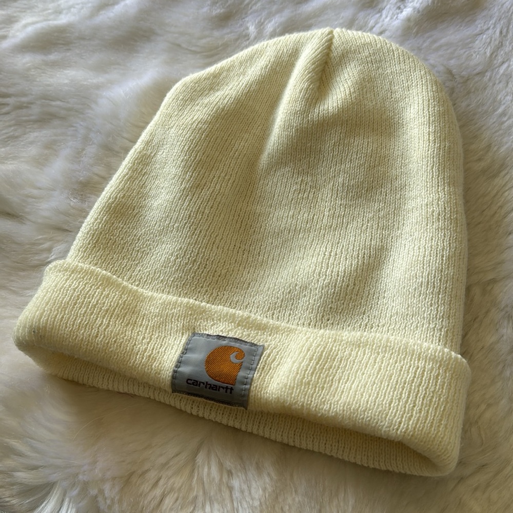 Carhartt White Cream Beanie